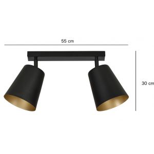 Emibig lampa wisząca PRISM 2 BLACK / GOLD E27 60W MAX 406/2 - 0803cd674c48afef57199ee5ed48.jpg