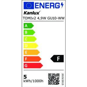 Żarówka LED TOMIv2 GU10 4,9W 400lm 3000K barwa ciepła 230V 34968 KANLUX - 34968.jpg