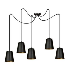 Emibig lampa wisząca LINK 5 BLACK / GOLD E27 60W MAX 455/5 - 944ed536747811a3c93e580ced47c824a6e9e7a3.jpg