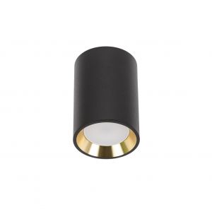 Oprawa natynkowa CHLOE MINI GU10 250V IP20 70x100mm czarny środek złoty okrągła  SLIP005016 Spectrum Led - slip005016,img1.jpg