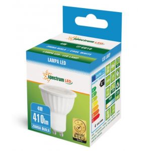 Żarówka LED z soczewką GU10 4W 45st zimna biel  WOJ+14091 Spectrum Led - zimnaaaa.jpg