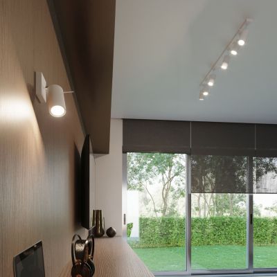 Kinkiet lampa ścienna regulowana Ring biały SL.0087 SOLLUX (SL.0087)