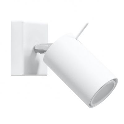 Kinkiet lampa ścienna regulowana Ring biały SL.0087 SOLLUX (SL.0087)