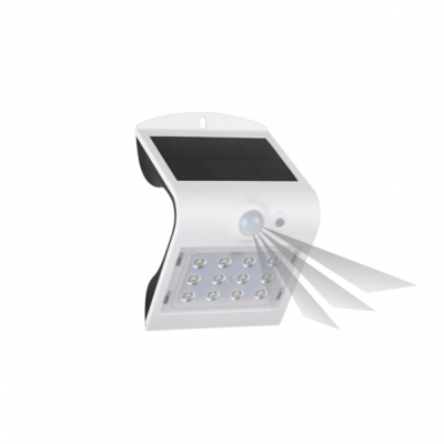 SILOE LED 1,5W, lampa solarna z czujnikiem ruchu 120st, 190lm, IP65, 4000K, 1200mAh, podwójne źródło światła, biała OR-SL-6083WLR4 ORNO (OR-SL-6083WLR4)