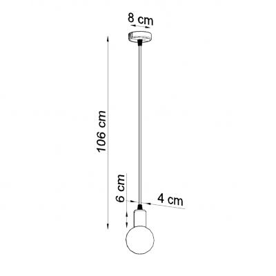 Sollux Lampa wisząca EDISON czarna SL.0152 (SL.0152)