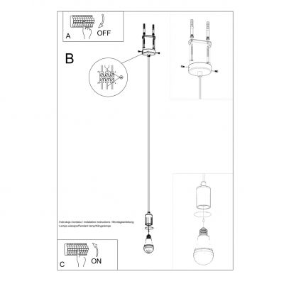 Sollux Lampa wisząca EDISON czarna SL.0152 (SL.0152)