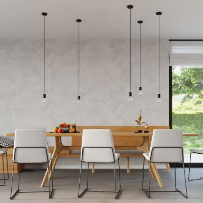 Sollux Lampa wisząca EDISON czarna SL.0152 (SL.0152)