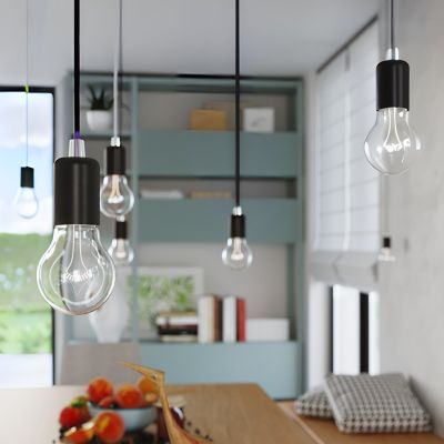 Sollux Lampa wisząca EDISON czarna SL.0152 (SL.0152)