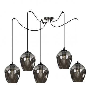 Emibig lampa wisząca Level 5 5xE27 czarna 757/5 (757/5)