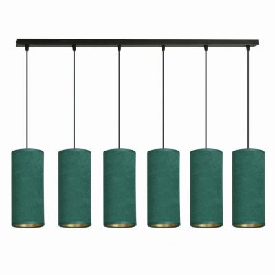 Emibig lampa wisząca Bente 6 6xE27 zielono/czarna 1058/6 (1058/6)