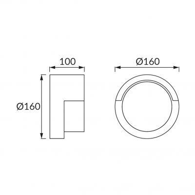 Kinkiet elewacyjny TEKLA LED neutralna biel 12W IDEUS (04014)