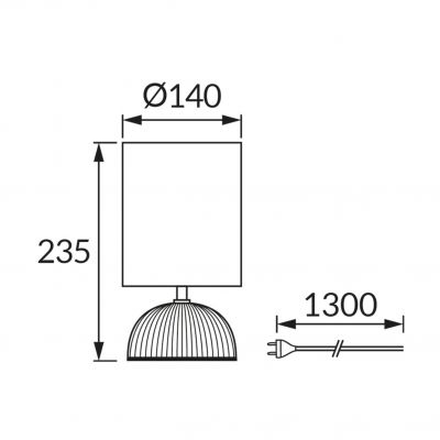 Lampka stołowa nocna PASMA E14 lampa brązowa IDEUS (04722)