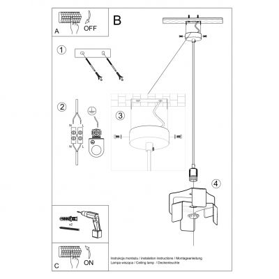 Sollux Lampa wisząca TULIP biały SL.0666 (SL.0666)