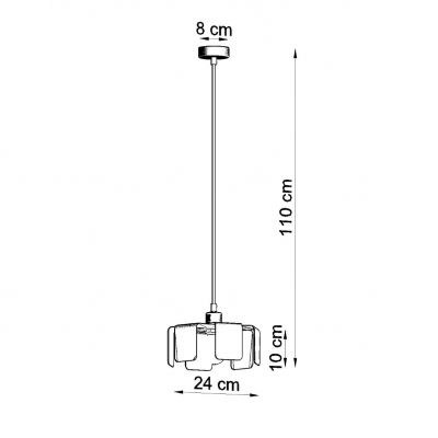 Sollux Lampa wisząca TULIP czarny SL.0667 (SL.0667)