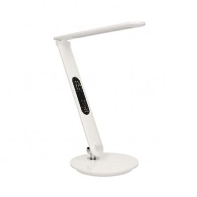 CRYSTAL LED 6,5W, Lampka biurkowa z budzikiem, czujnikiem ruchu i ładowarką USB, 500lm, 4000K, biała OR-LB-1522 ORNO (OR-LB-1522)