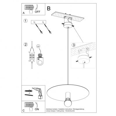 Sollux Lampa wisząca FLAVIO czarna SL.0853 (SL.0853)