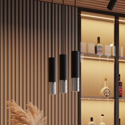 Sollux Lampa wisząca LOOPEZ 3P czarny/chrom SL.0943 (SL.0943)