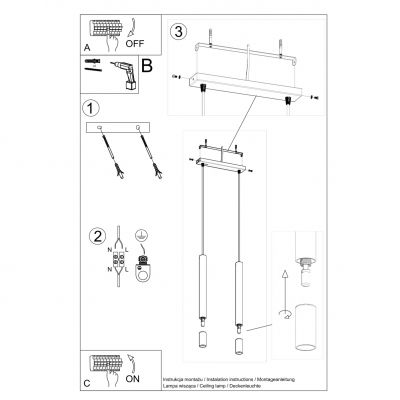 Sollux Lampa wisząca WEZYR 2 biała SL.0958 (SL.0958)