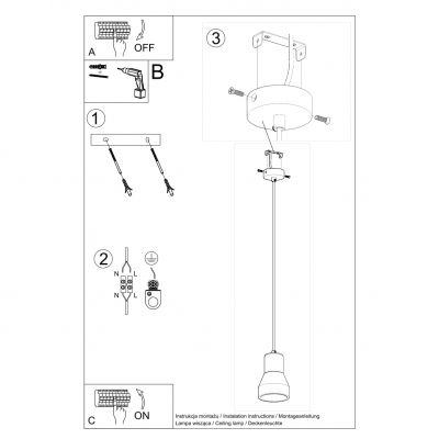 Sollux Lampa wisząca QUBIC czarna SL.0963 (SL.0963)
