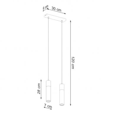 Sollux Lampa wisząca ZANE 2 szara SL.0966 (SL.0966)