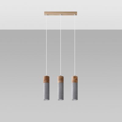 Sollux Lampa wisząca ZANE 3 szara SL.0967 (SL.0967)