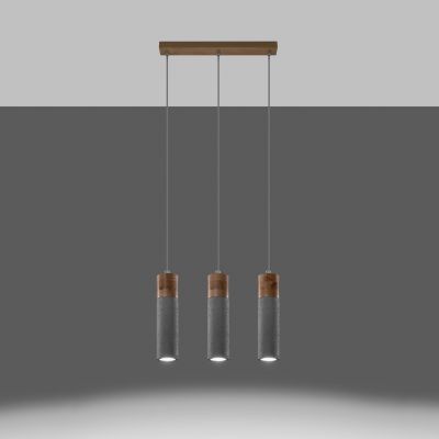 Sollux Lampa wisząca ZANE 3 szara SL.0967 (SL.0967)