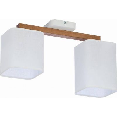 TK-Lighting lampa sufitowa Tora White 2xE27 max 60W biała/sosna szczotkowana (4162)