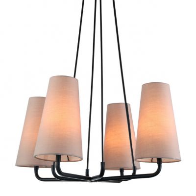 ITALUX lampa wisząca Primo E14 40W 220V IP20 kolor - czarny,beżowy (MDM-3545/4 BK+LIGHT GR)