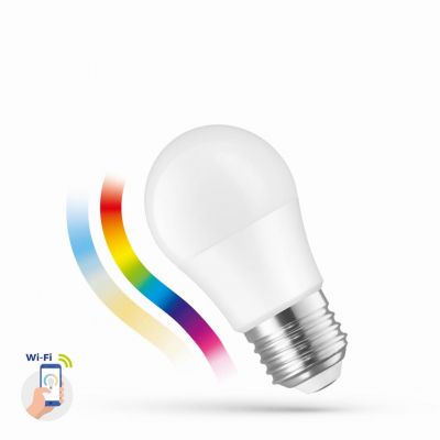 Żarówka LED Wi-Fi ściemnialna kulka 5W E27 BT RGBW CCT DIMM SMART WOJ+14515 SMART  WOJ+14515 Spectrum Led (WOJ+14515)