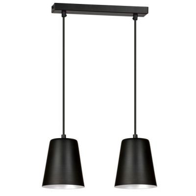 Emibig lampa wisząca MILAGRO 2 BLACK / WHITE E27 60W MAX 396/2 (396/2)