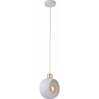 TK-Lighting lampa wisząca Cyklop White 1xE27 max 60W biała/złota (2741)
