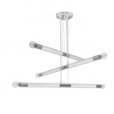 Milagro lampa wisząca Bastone 6xE14 biała/chrom MLP6568 (MLP6568)