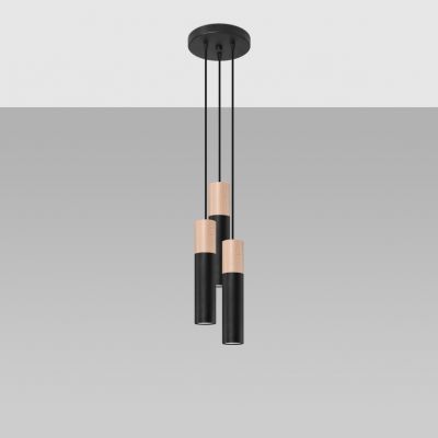 Sollux Lampa wisząca PABLO 3P czarna SL.1014 (SL.1014)