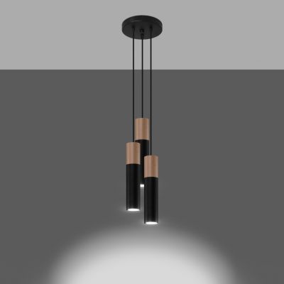 Sollux Lampa wisząca PABLO 3P czarna SL.1014 (SL.1014)