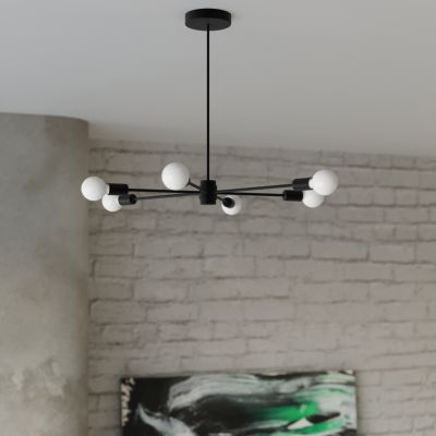 Sollux Żyrandol LANGO 6 czarny SL.1023 (SL.1023)