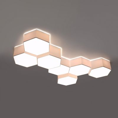 Lampa plafon sześciokątny biały SUNDE 13 SOLLUX (SL.1057)