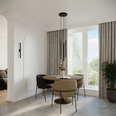 Lampa wisząca PASTELO podwójna czarna tuby nad stół wyspę do salonu Sollux (SL.1304)