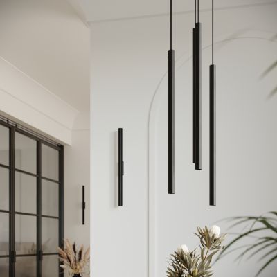 Lampa wisząca PASTELO podwójna czarna tuby nad stół wyspę do salonu Sollux (SL.1304)