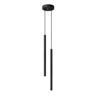 Lampa wisząca PASTELO podwójna czarna tuby nad stół wyspę do salonu Sollux (SL.1304)
