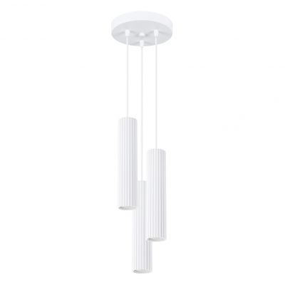 Lampa wisząca potrójna ryflowana KARBON biały SL.1538 Sollux  (SL.1538)