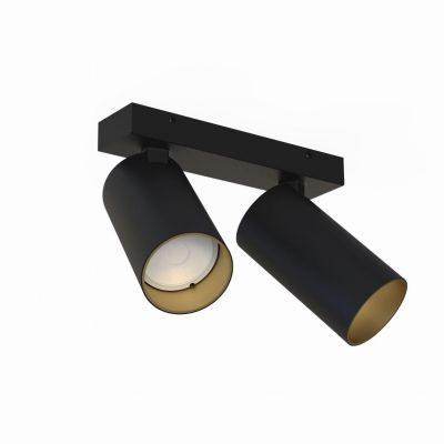 Lampa sufitowa MONO 2 czarno-złota spot plafon (7766)