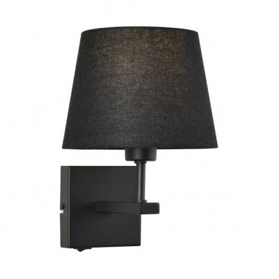 ITALUX Lampa przyłóżkowa Norte E27 60W 230V IP20 kolor - czarny mat (WL-1122-1-A-BM-RO-BL)