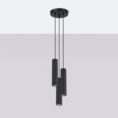 Lampa wisząca potrójna KARBON czarny SL.1576 Sollux  (SL.1576)