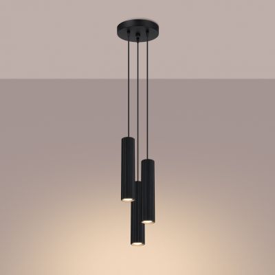 Lampa wisząca potrójna KARBON czarny SL.1576 Sollux  (SL.1576)
