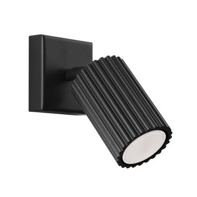 Kinkiet ryflowany KARBON GU10 czarny SL.1578 Sollux  (SL.1578)