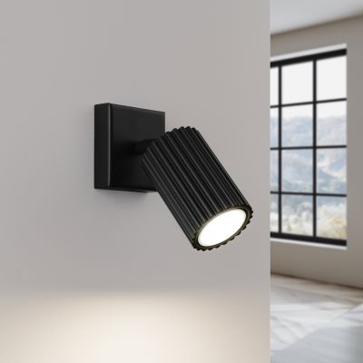 Kinkiet ryflowany KARBON GU10 czarny SL.1578 Sollux  (SL.1578)