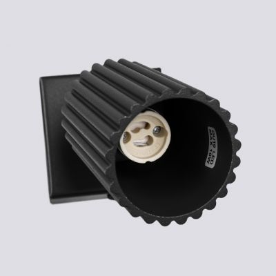 Kinkiet ryflowany KARBON GU10 czarny SL.1578 Sollux  (SL.1578)