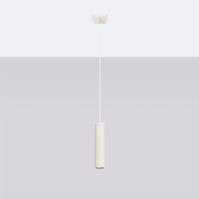 Lampa wisząca ryflowana KARBON beżowy SL.1592 Sollux  (SL.1592)