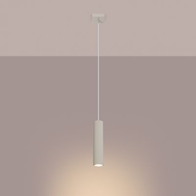 Lampa wisząca ryflowana KARBON beżowy SL.1592 Sollux  (SL.1592)