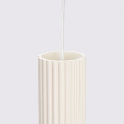 Lampa wisząca ryflowana KARBON beżowy SL.1592 Sollux  (SL.1592)